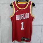 NBA 1 Mcgrady Rockets Maillot Retro Rouge personnalisé imprimé